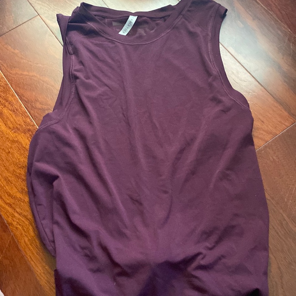 Fabletics burgundy tank with tie back